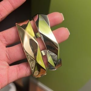 EXPRESS Gold and Silver Clamp Bracelets